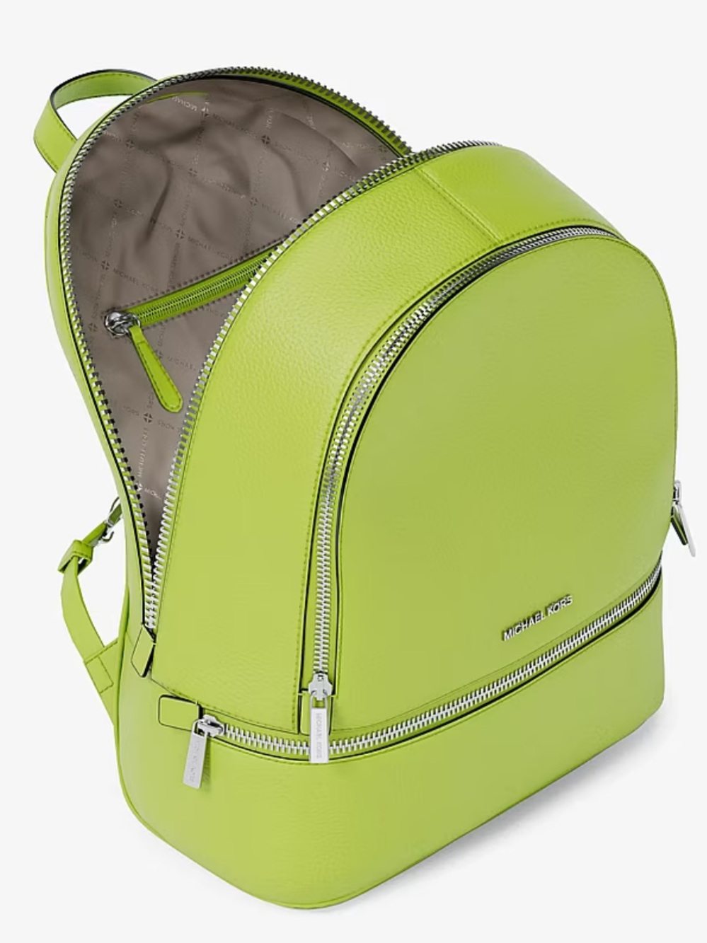 Michael Kors Rhea medium backpack and wallet Set Lime - Picture 15 of 16